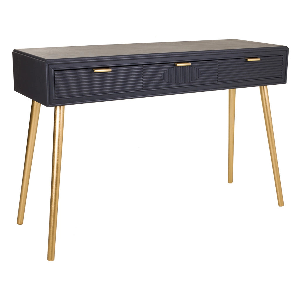 Mobile da ingresso in legno grigio scuro 120x41x78h