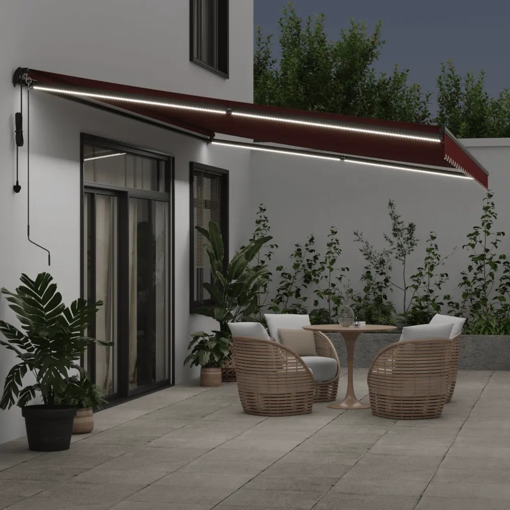Tenda da Sole Retrattile Automatica con LED BordÃ² 600x350 cm