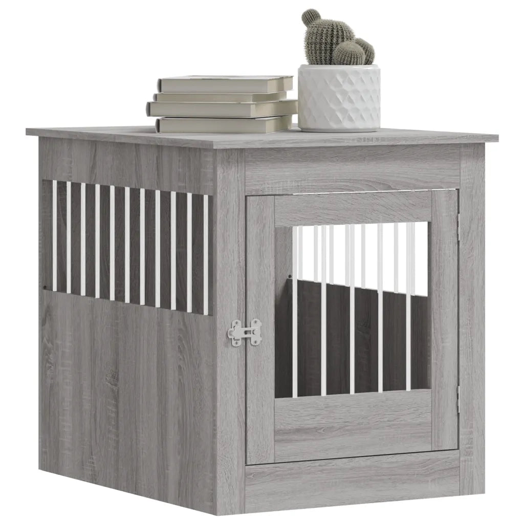Gabbia Cani Arredamento Grigio Sonoma 64,5x80x71cm Multistrato 838335