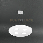 CLOUD SOSPENSIONE 4+2 LUCI TONDA BIEMISSIONE BIANCO 1128-S4 T+2-BI