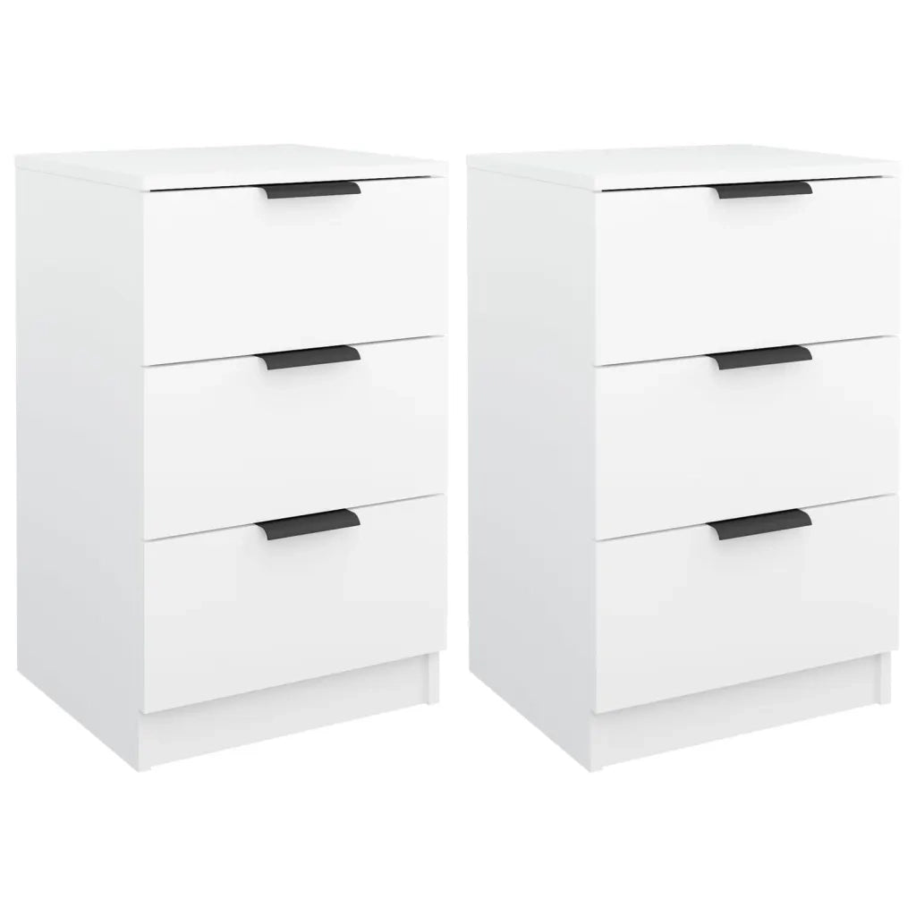 Comodini 2 pz Bianchi 40x36x65 cmcod mxl 97409