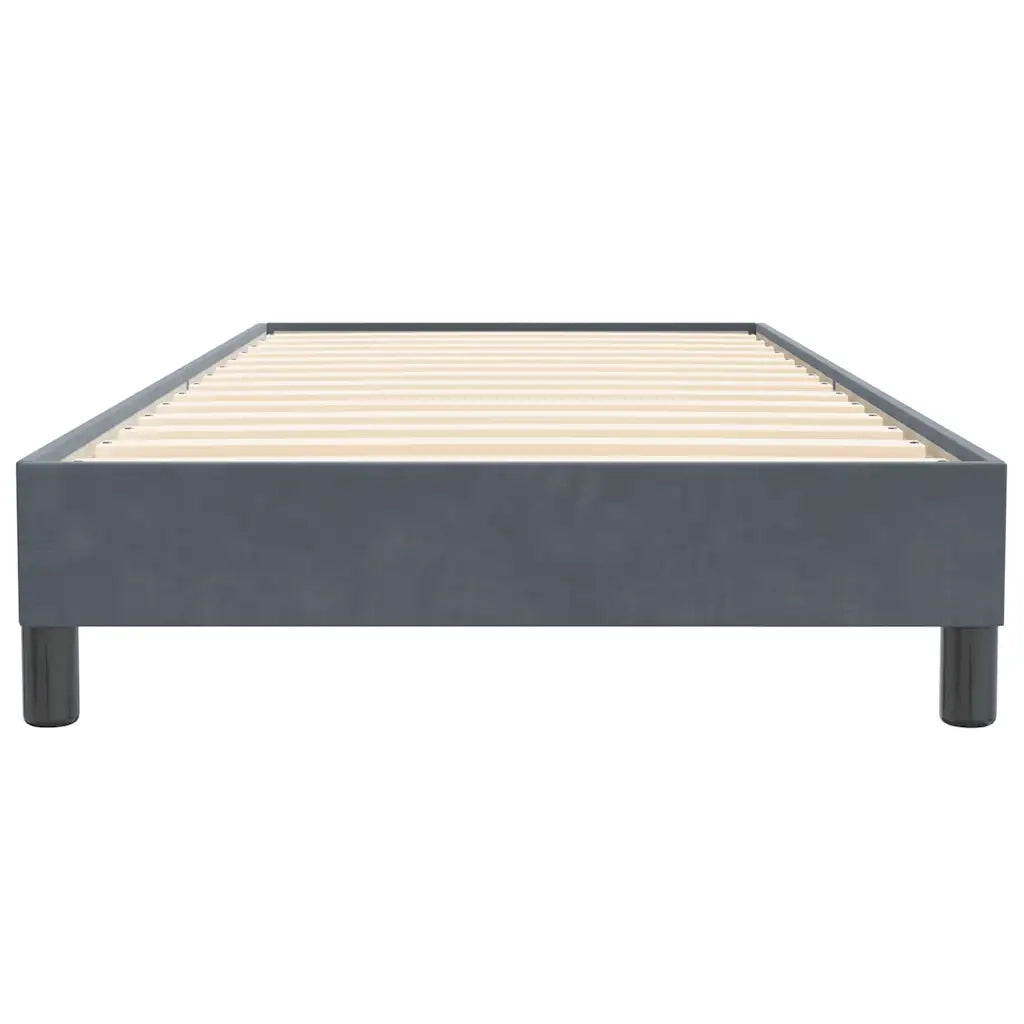 Letto a Molle senza Materasso-Struttura Letto Grigio Scuro 90x220 cm Velluto