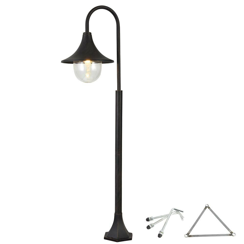Lampione Vittoriano Classico da Giardino Lampada Arco Esterno Alluminio 120cm
