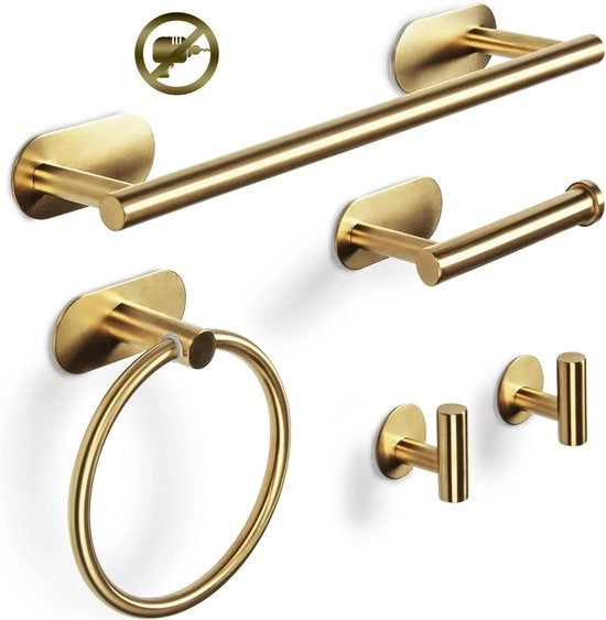 Set di Asciugamani 5 pezzi - Accessori Bagno Senza Fori