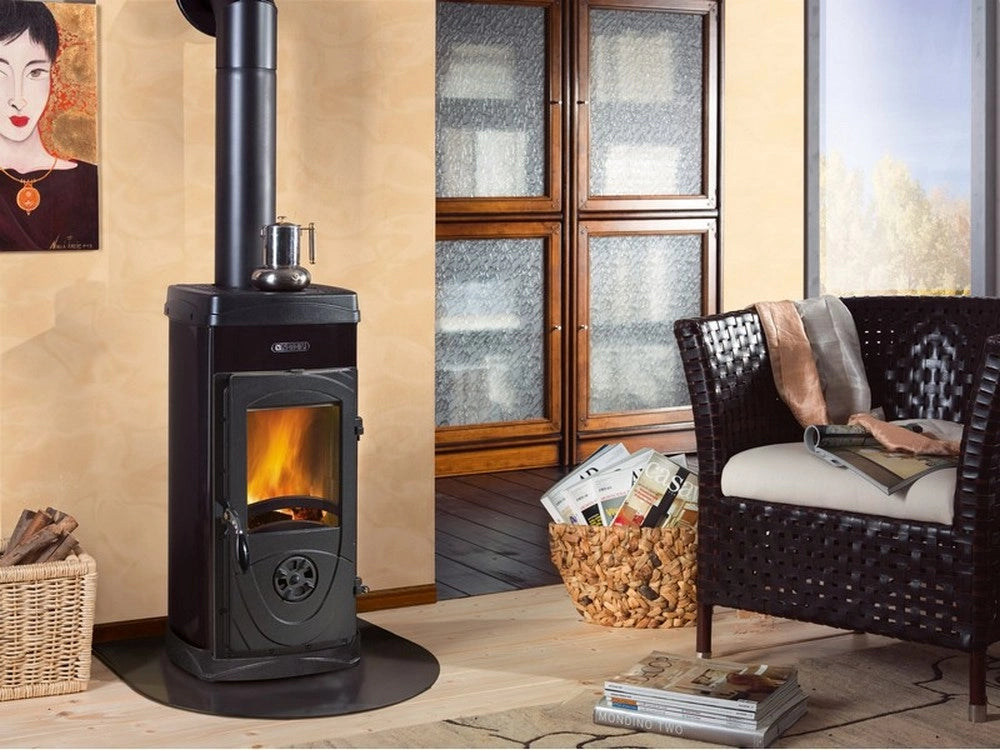 1pz la nordica stufa a legna super junior col. nero cod:ferx.vit49530
