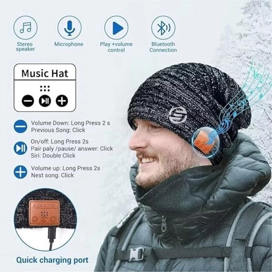 Cuffie Bluetooth - Cuffie con Bluetooth - Cuffie per Musica e Chiamate - Ricaricabili - Multiuso - Per Musica e Telefonate