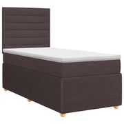 Letto box spring con materasso Marrone Scuro 100 x 200 cm 3454322