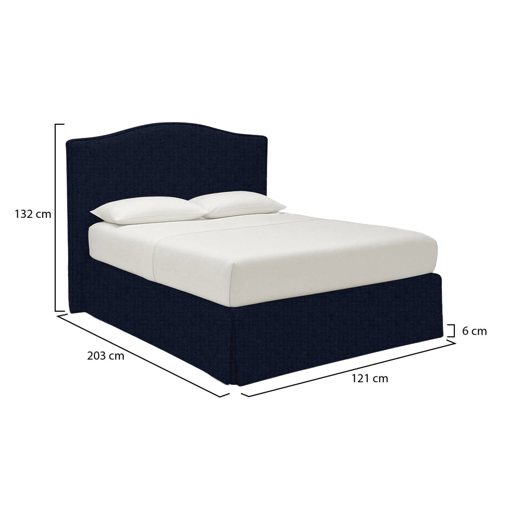 Eccles, Letto Singolo Sfoderabile Made in Italy, Viola Scuro