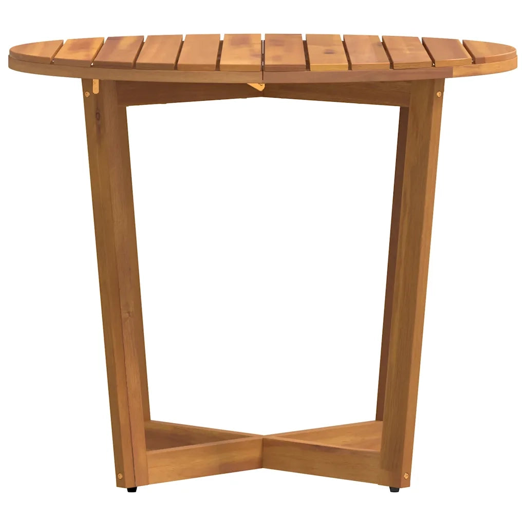 Tavolo da pranzo rotondo da giardino Ø90x75 cm in Legno Massello di Acacia 4108134