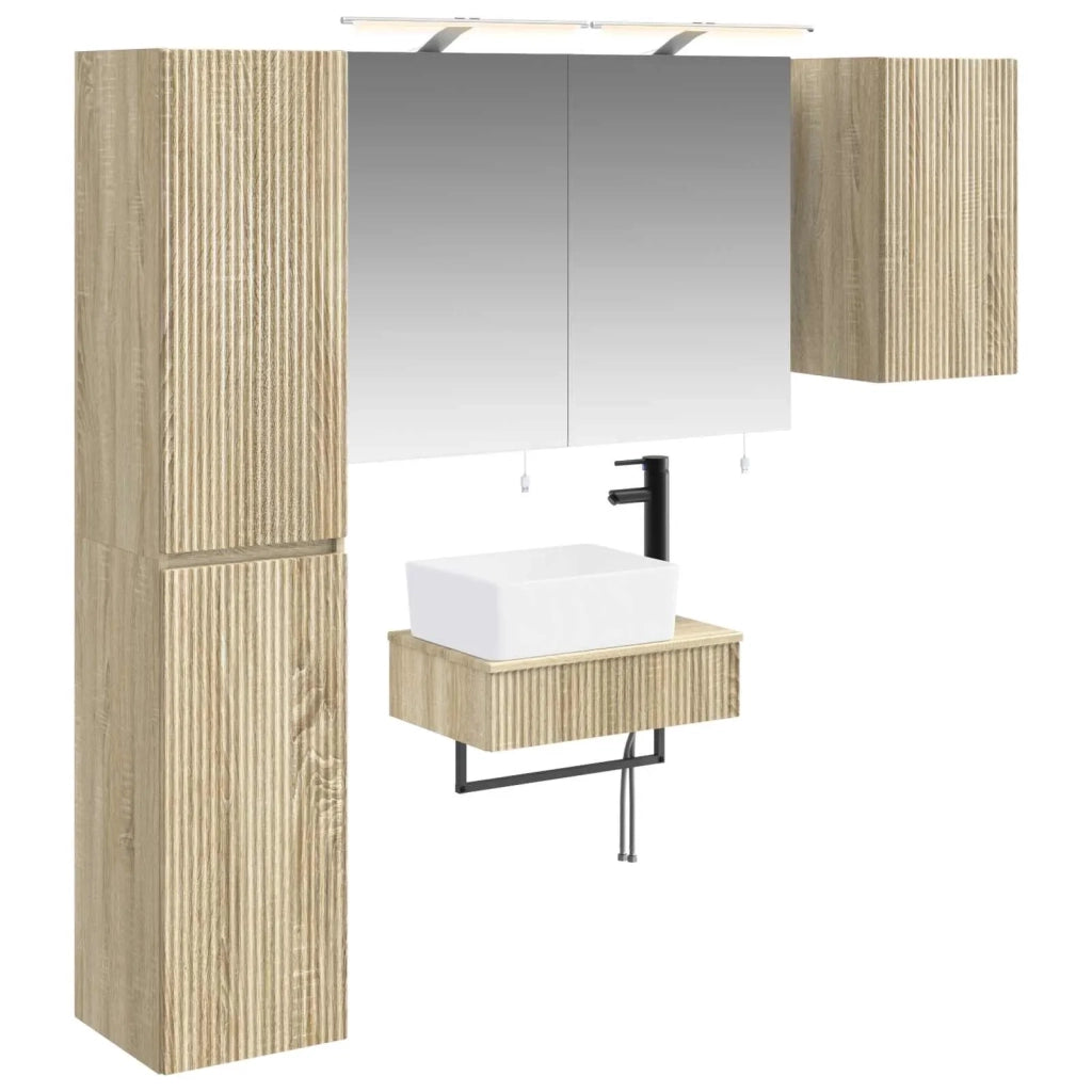 Set di mobili per il bagno 5 pcs Rovere Sonoma 3407265