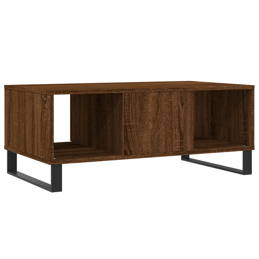 Tavolino da Salotto-Tavolino da soggiorno-Tavolo Rovere Marrone 90x50x36,5 cm in Multistrato 999884