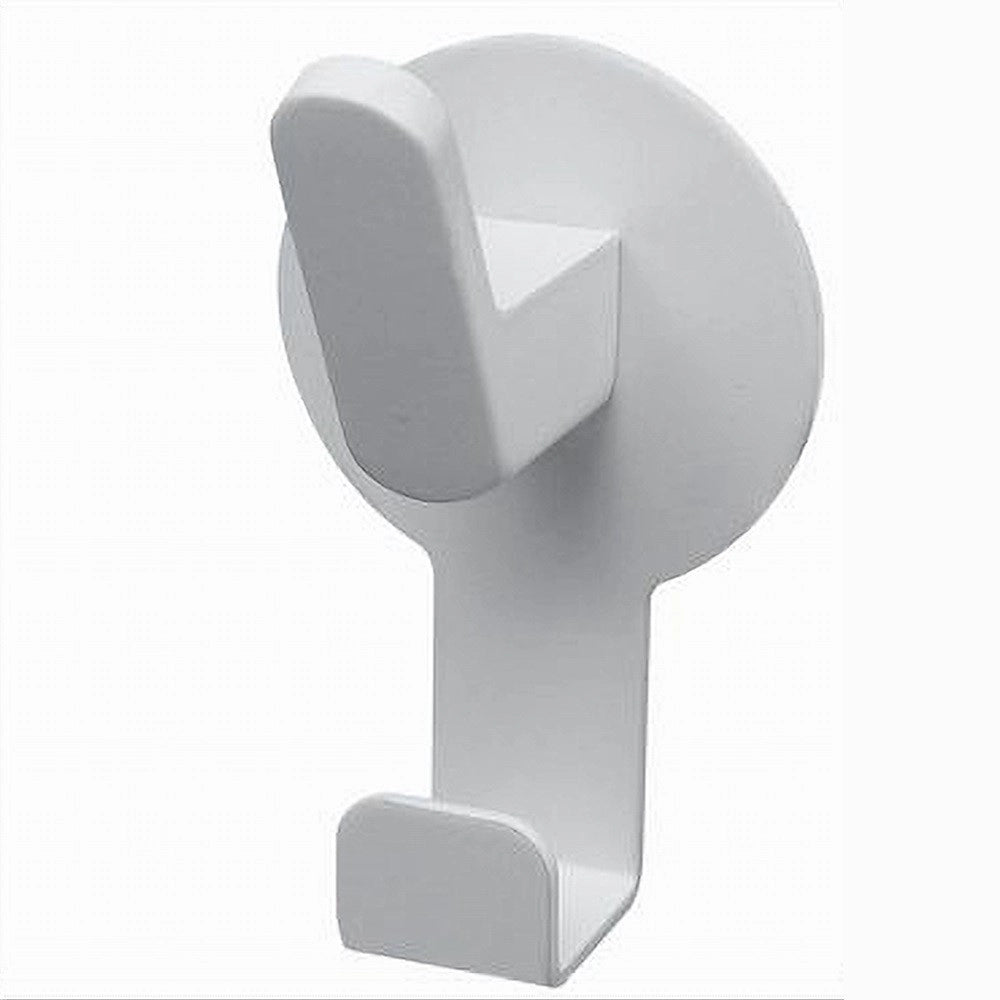Trade Shop - Appendino Gancio 2 Posti Porta Asciugamano Bagno Casa Cucina Bianco 7.5cm 59740 -
