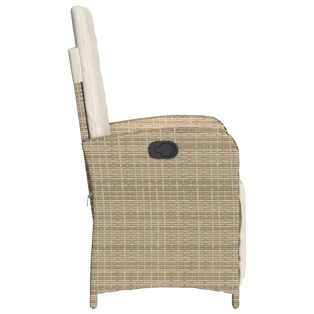 Sedie da Giardino Reclinabili 2 pz con Poggiapiedi Polyrattan 365196