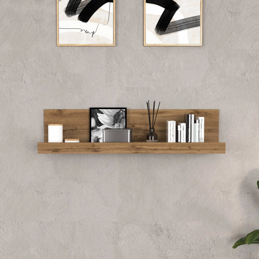WHOUS Mensola da muro Chronos colore rovere 120x25x28 cm