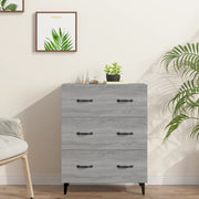 Credenza-Buffet-Armadio da cucina Grigio Sonoma 69,5x34x90 cm in Legno Multistrato 165794