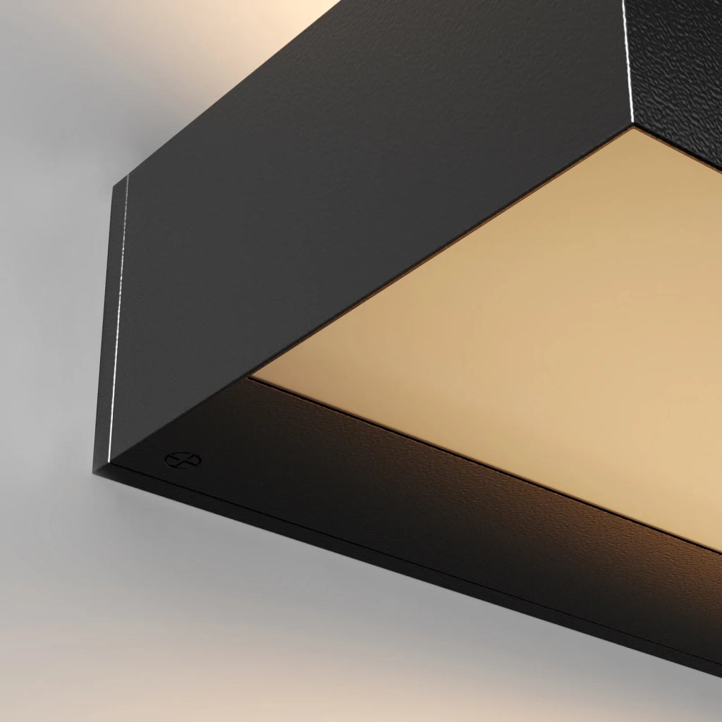 Maytoni Applique moderna Lot 1 luce LED integrato IP65 nero alluminio