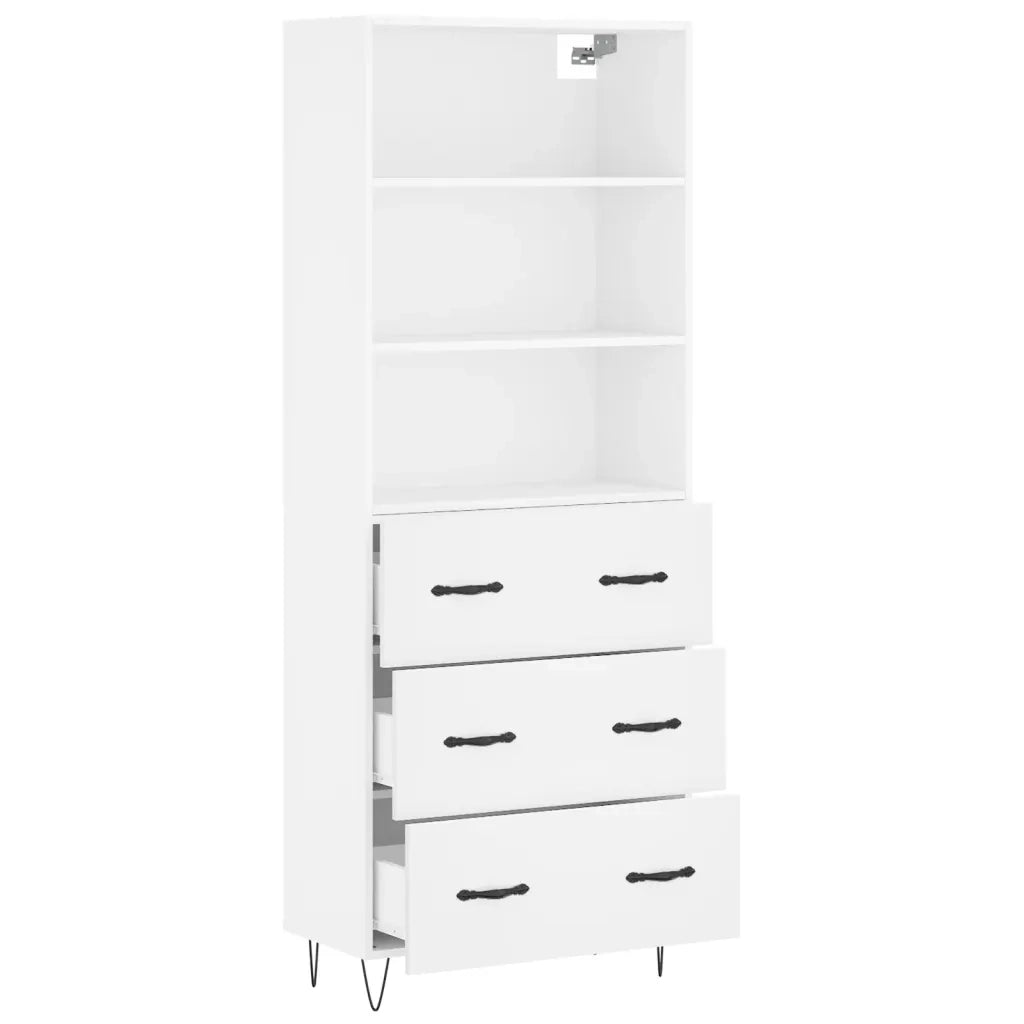 Credenza Bianca 69,5x34x180 cm in Legno Multistrato 3189373