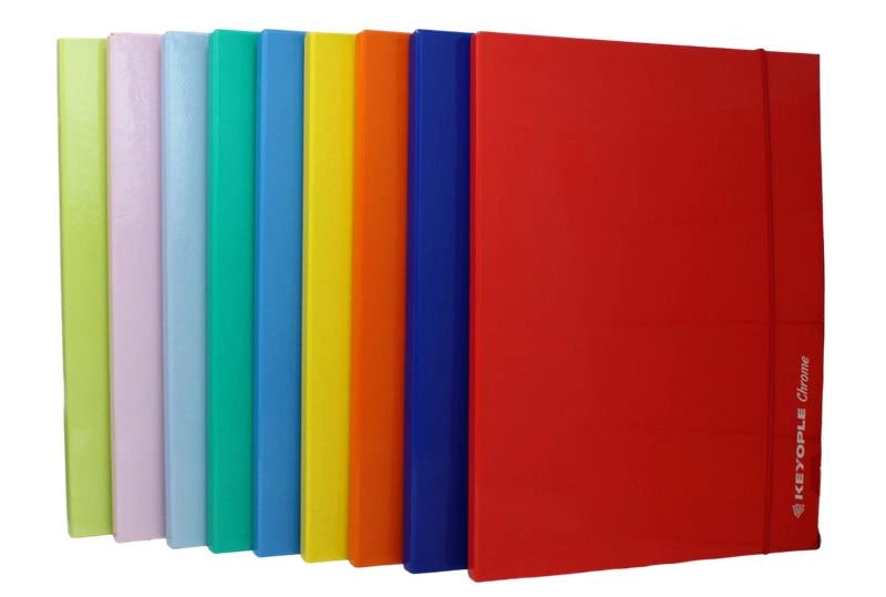 CARTELLA CON ELASTICO KEYOPLECHROM FORMATO A4 CON CARTONCINO RIGIDO COLORI ASSORTITI