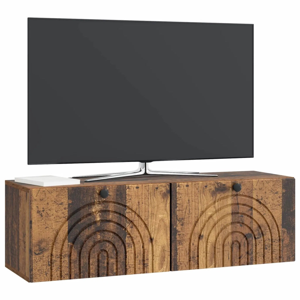 Mobile Porta TV da Muro Legno antico 98 x 31 x 30 cm 898223