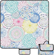 Tenda da picnic impermeabile, 200x200cm, boho, sabbia libera, tenda da spiaggia isolante al calore con fondo impermeabile, tenda da campeggio trasportabile e lavabile, tappeto da spiaggia per spiagge asciutte, picnic, escursioni, viaggi