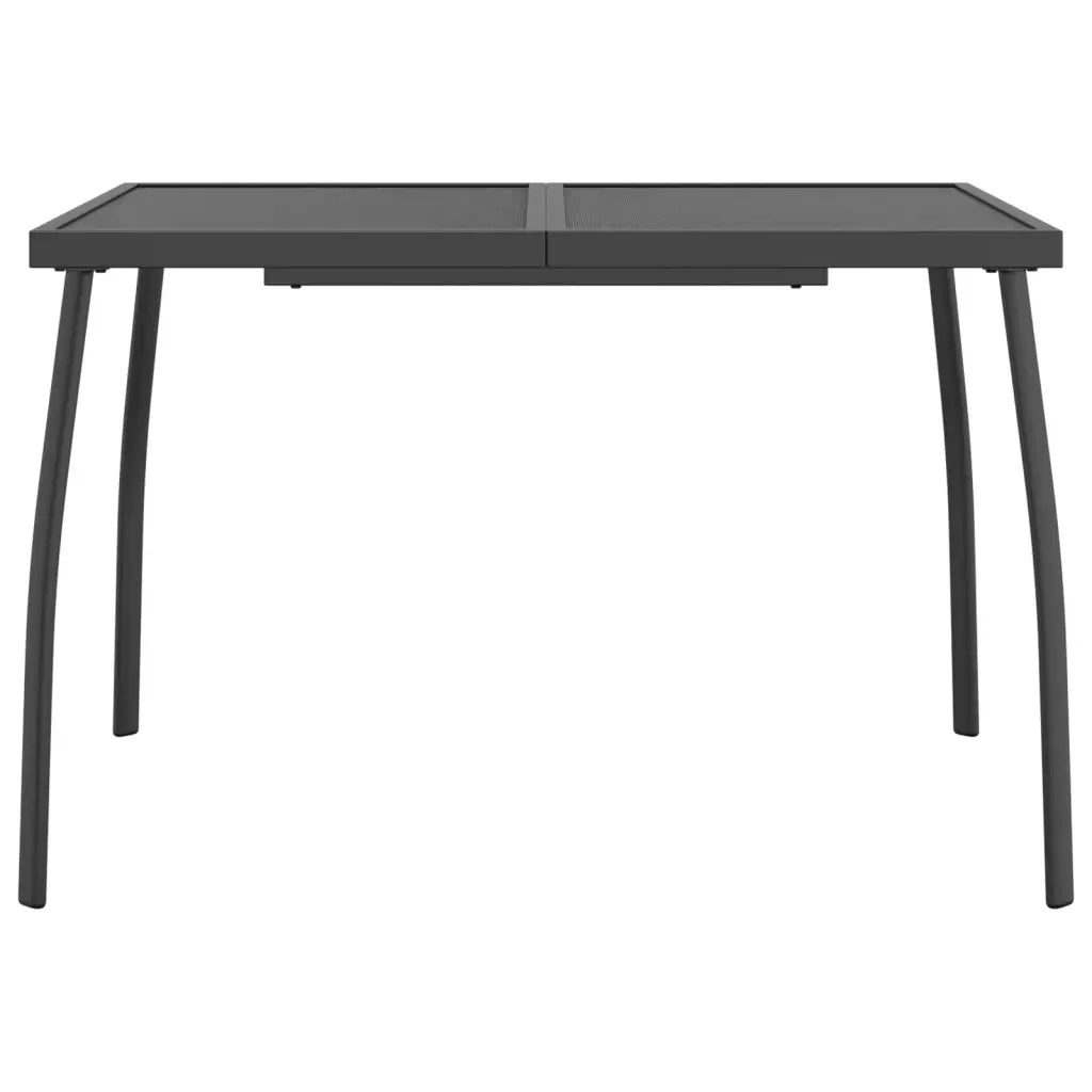 Tavolo da Giardino Antracite 110x80x72 cm Rete d'Acciaio 362733