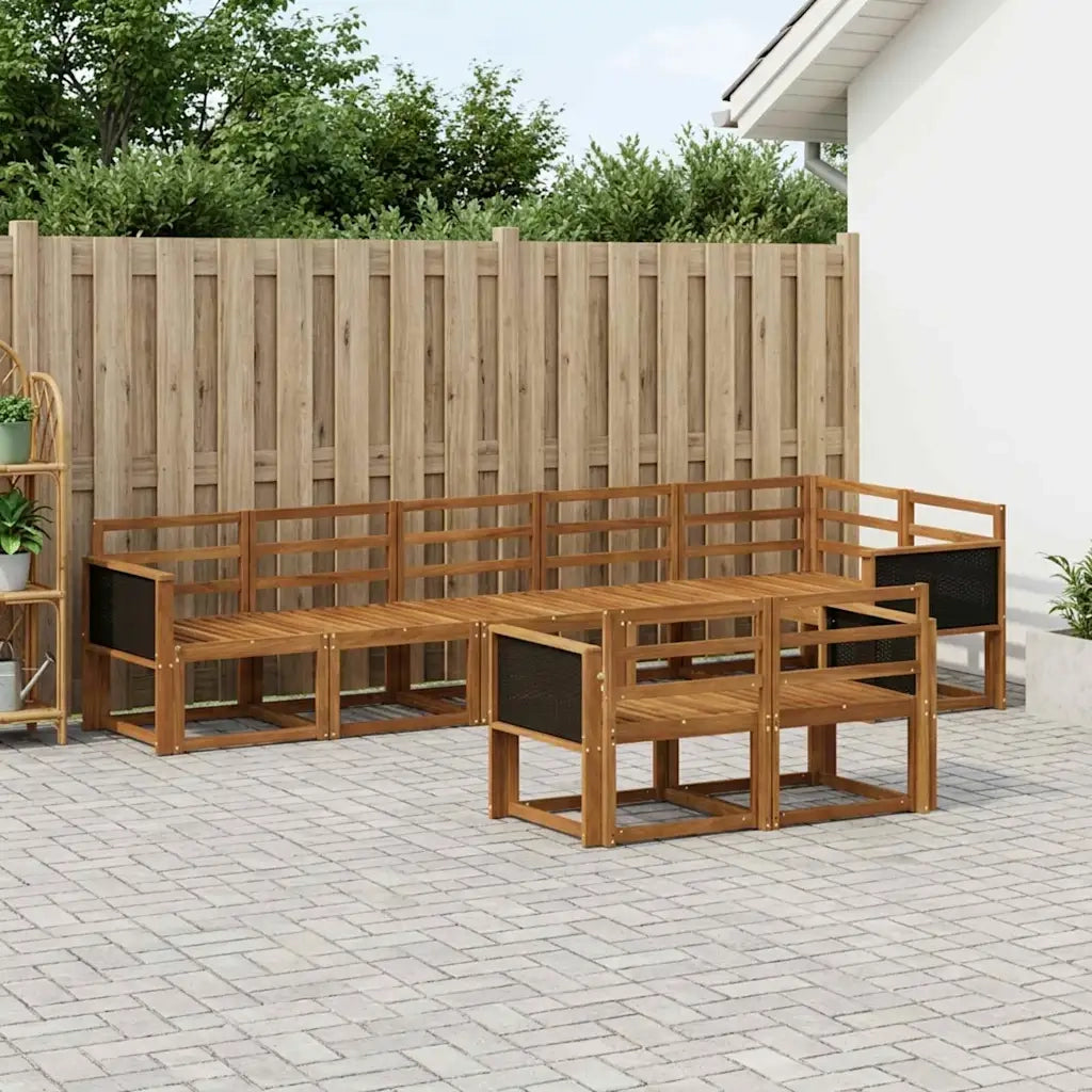 Set di divani da esterno 8 pcs Naturale