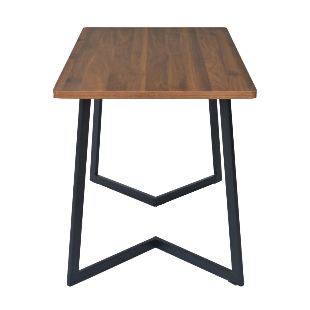 Gruppo pranzo 5 pezzi; tavolo moderno; MDF; colore noce