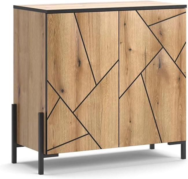 Credenza Hatto, Rovere, 84 x 80.1 cm, adatto per riporre e conservare in camera da letto