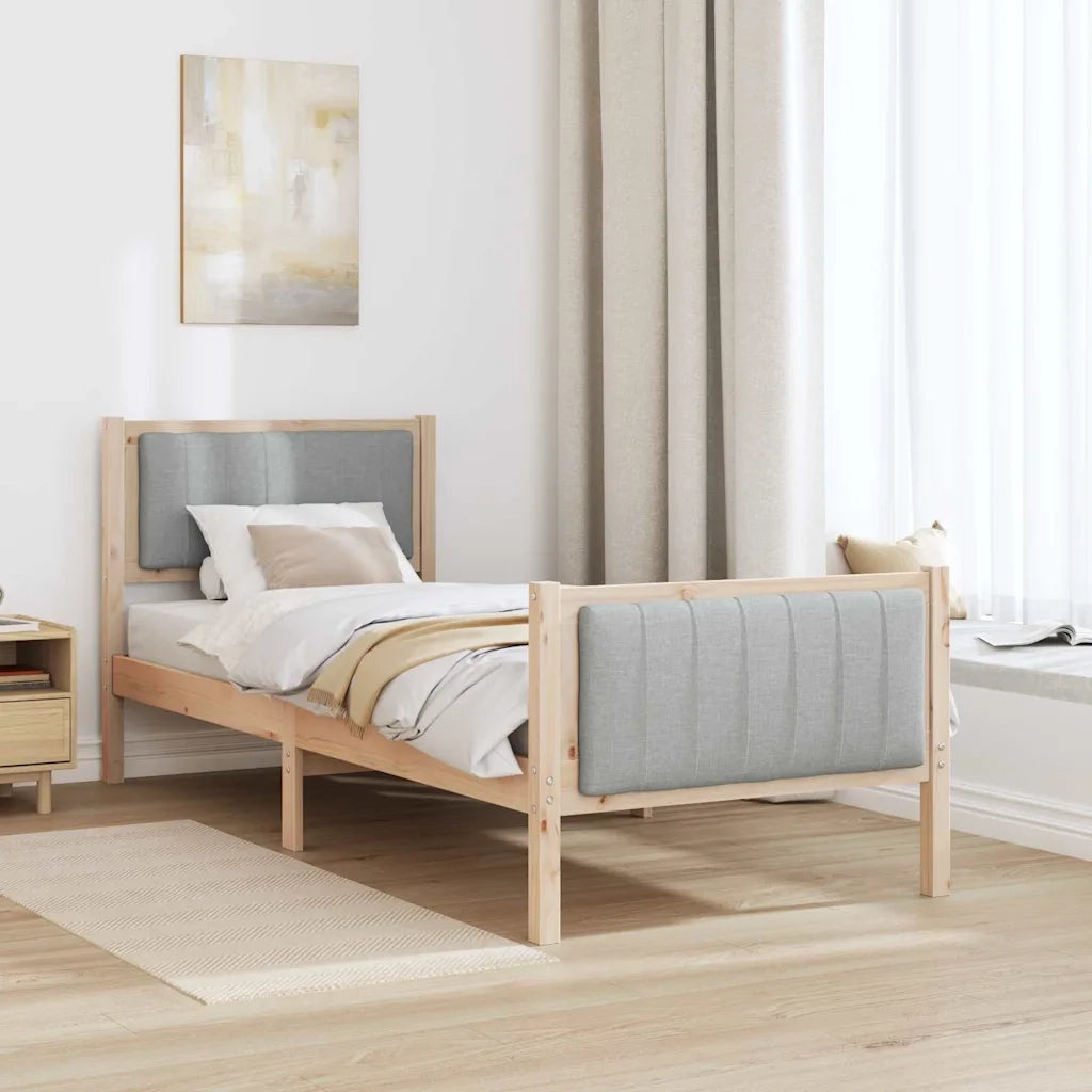 Struttura del Letto Marrone e grigio chiaro 80 x 200 cm