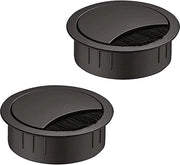 Cavo di passaggio per scrivania in metallo nero - 60 mm - 2 pezzi - tavolo da ufficio camper