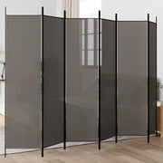 Divisorio Ambienti | Divider per stanze | Paravento a 6 Pannelli Antracite 300x200 cm Tessuto
