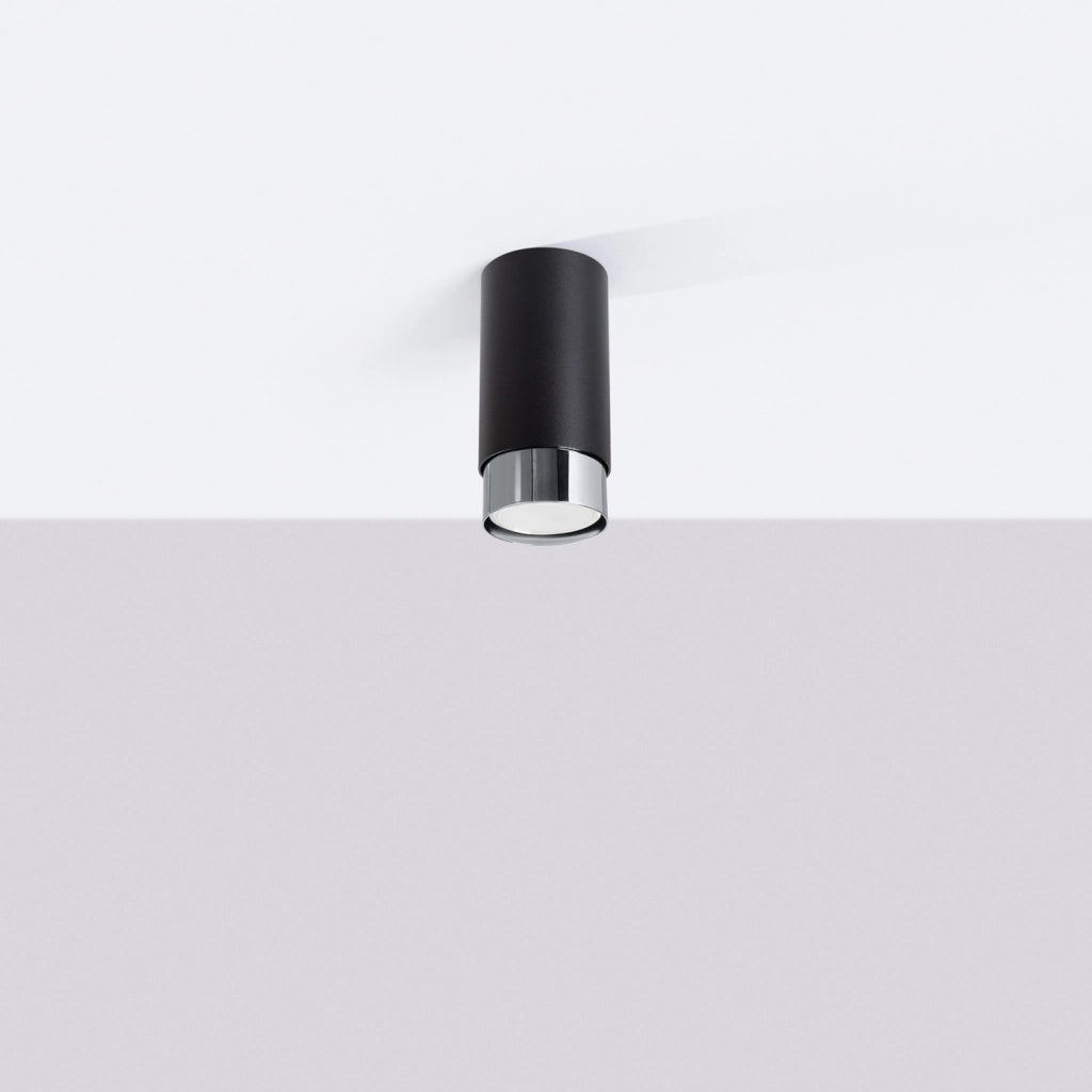 Spot soffitto moderno OSCURO nero/cromo GU10 10W PureLume
