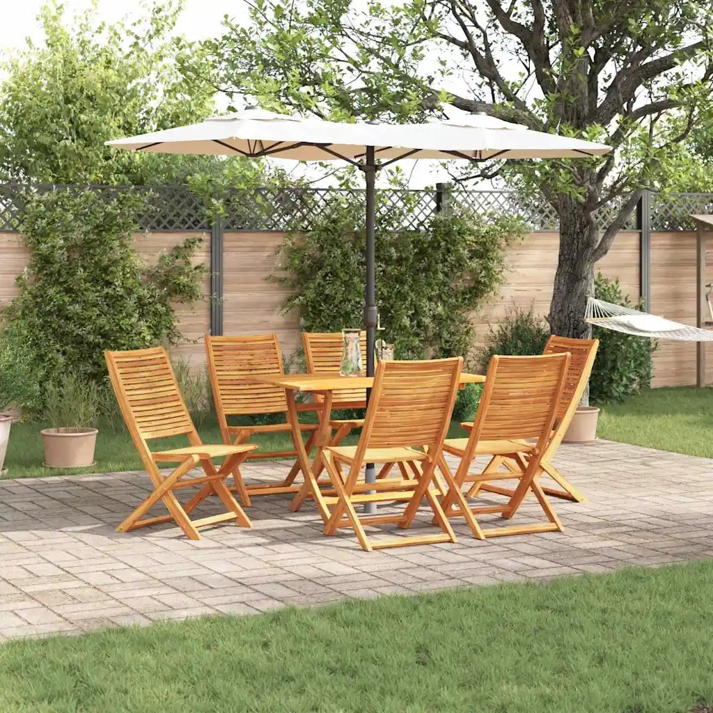 vidaXL Set da Pranzo per Giardino 7 pcs Marrone