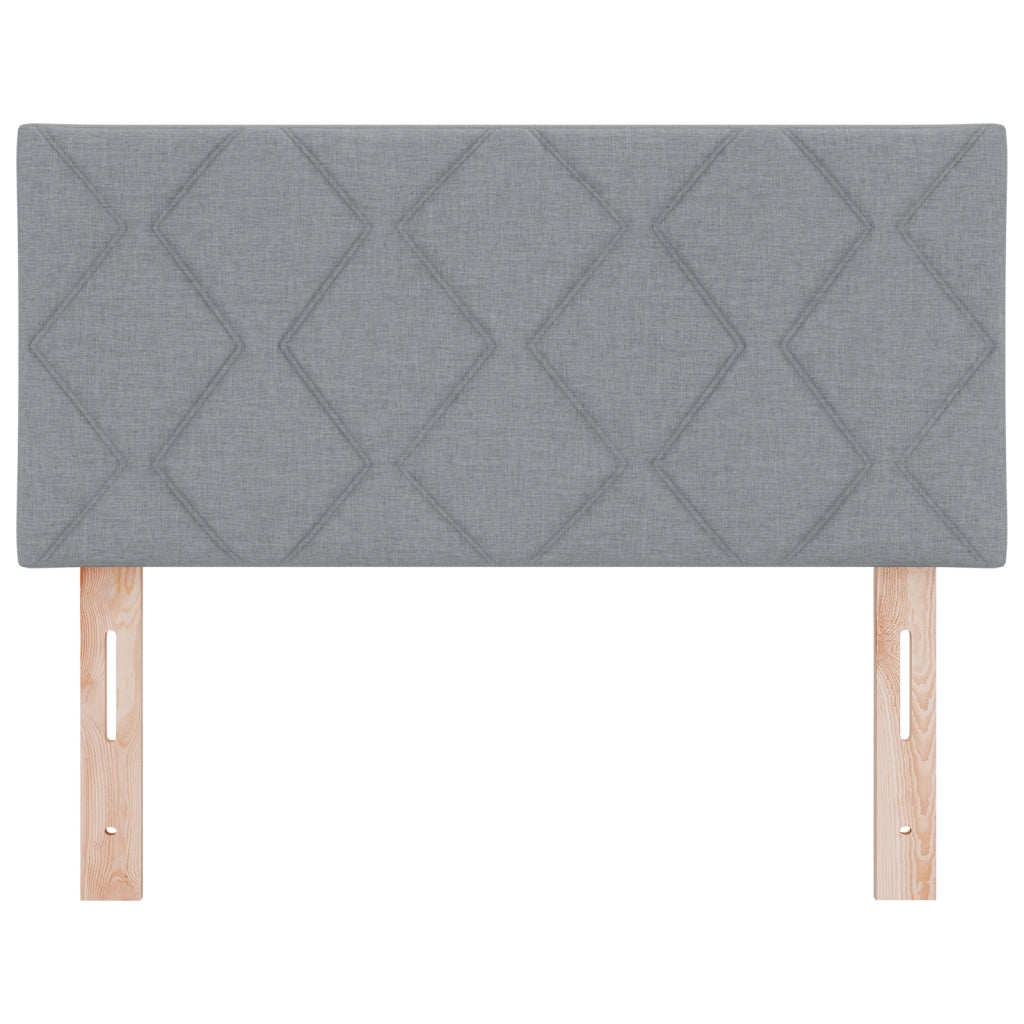 Testiera  Design a Blocchi Diamante Grigio Chiaro 90 cm in Tessuto