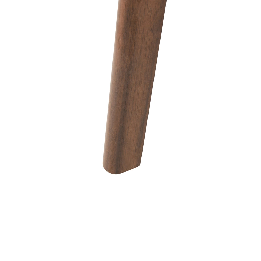 Set di 2 sedie da pranzo con struttura in legno di gomma marrone e schienale in rattan marrone chiaro senza braccioli design retrò