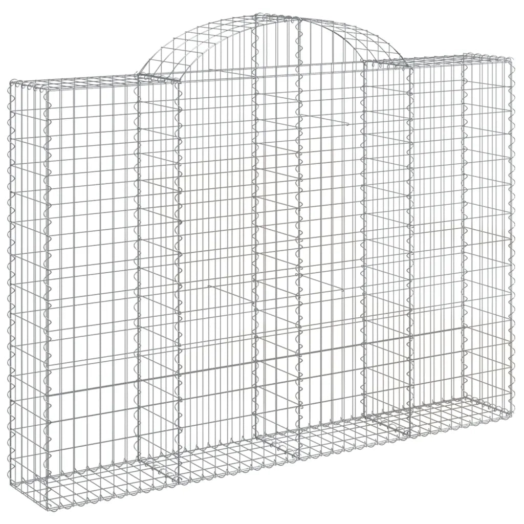Cesti Gabbioni ad Arco 3 pz 200x30x140/160 cm Ferro Zincatocod mxl 123981