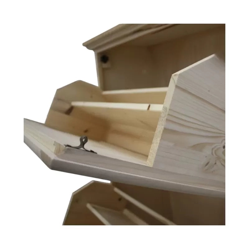 Scarpiera classica in legno 4  ribalte grezzo l.80 p.30 h.170 (1220) - Mobili 2G