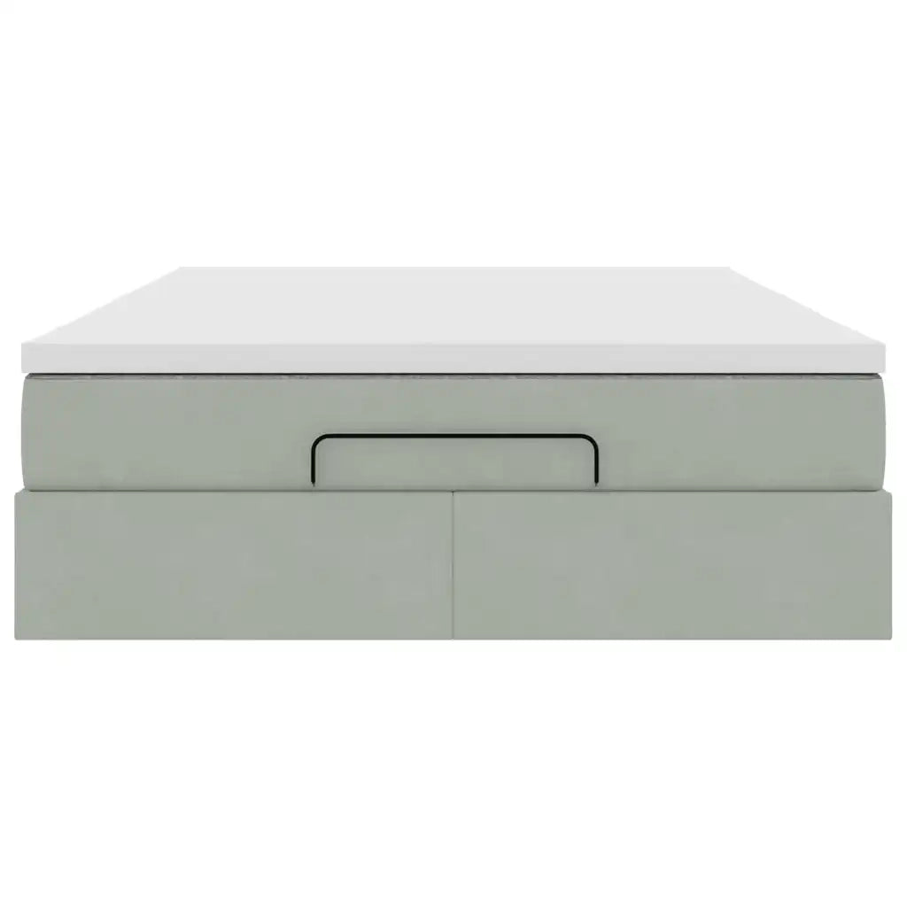 Struttura Letto Pouf con Materasso 140x190 cm Velluto 3311183