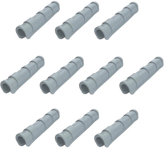Set di clip per tubi in plastica - 10 pezzi - Clip per tubi 1/2'' - Larghezza 150 mm - Per fissaggio copertura tetto