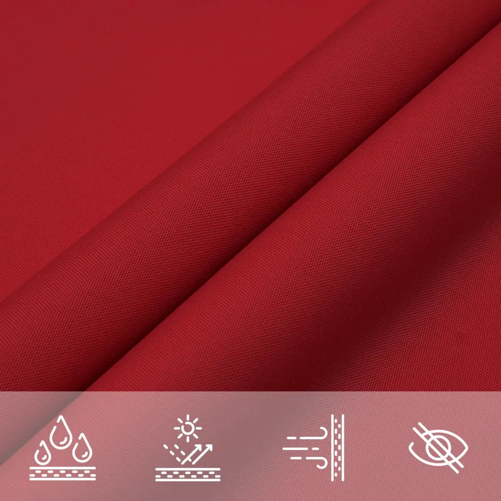 Parasole a Vela Oxford Triangolare 5x5x5 m Rosso