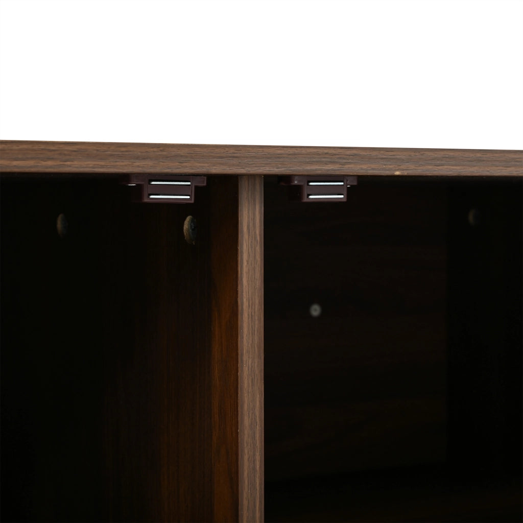 Tavolino da caffè con 2 ante e 2 vani - per soggiorno - in MDF e truciolare - 100×50×35 cm