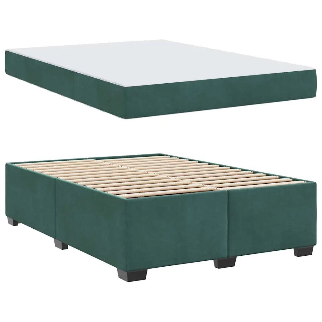 Struttura del letto Verde Scuro 160 x 200 cm Tessuto