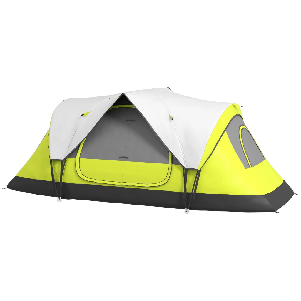 Tenda da Campeggio 6 Posti ¨C zephmum ¨C Verde Poliestere 450x215x180 cm