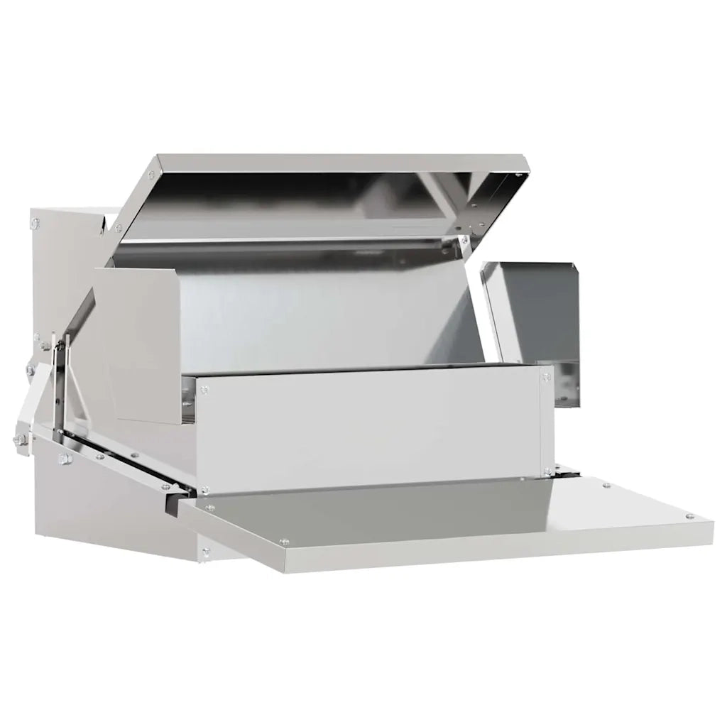 Mangiatore a Pedale per Pollo Argento 50 x 40 x 29 cm