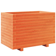 Fioriera | Cassetta per fiori | Vaso Giardino Marrone Cera 70x40x49,5cm Legno Massello Pino