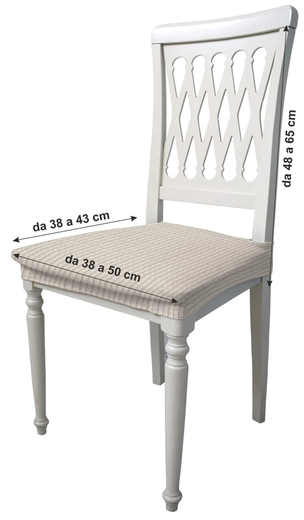 Set 2 Coprisedie Elasticizzati in Poliestere Leslie Grigio Scuro