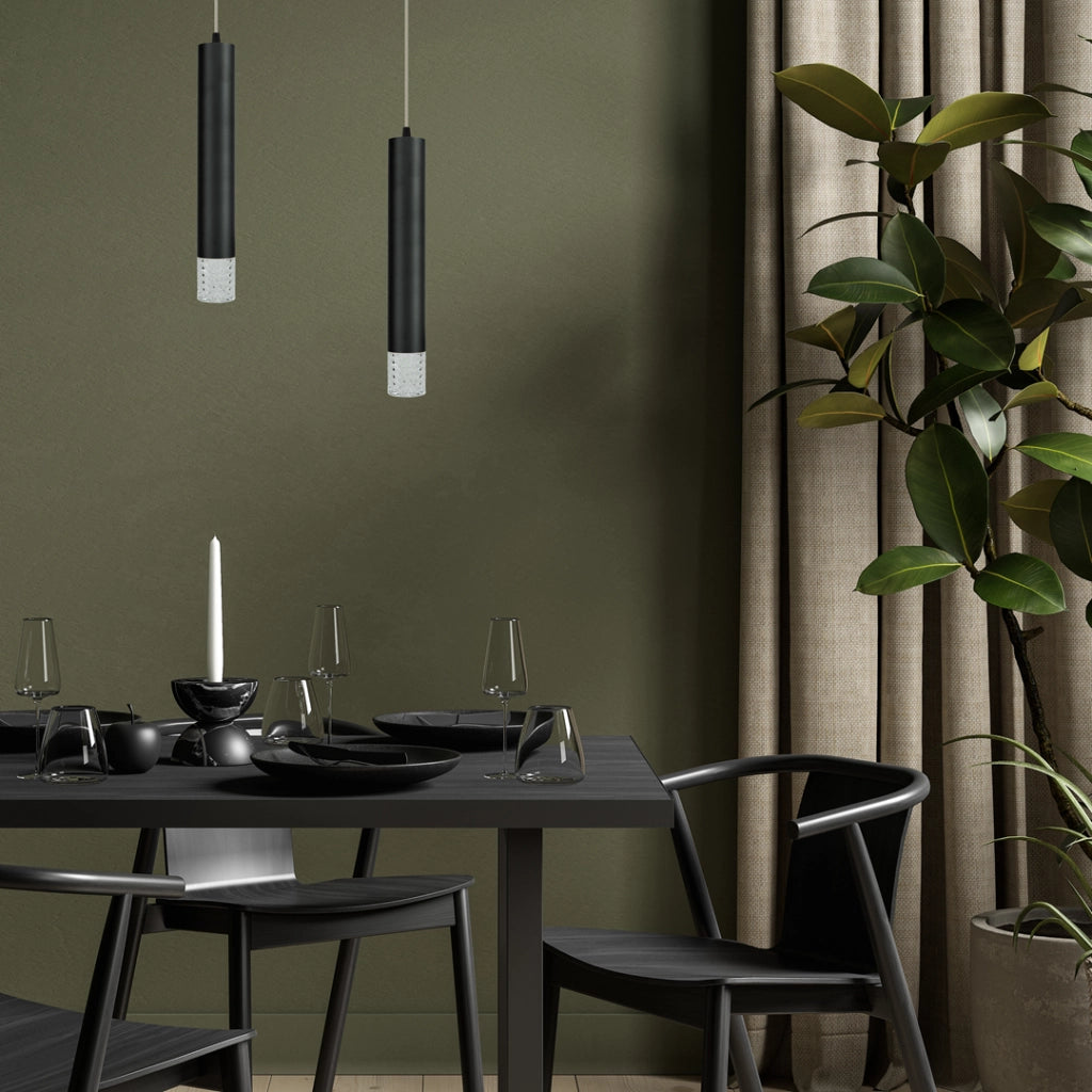 Lampada a sospensione Milagro Tubi nera tubo GU10 1 luce