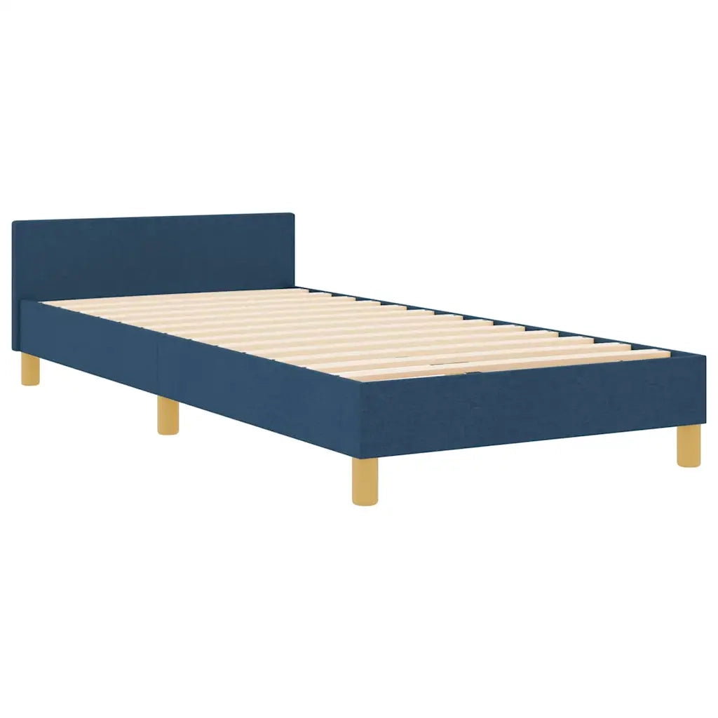Struttura del letto con testiera-Giroletto Blu 100 x 200 cm Tessuto 968546
