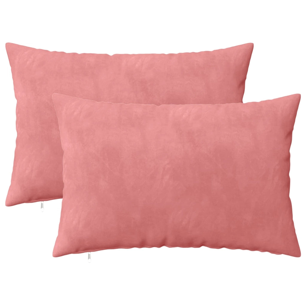 Cuscino con cuscino HEERLEN 2 pz Rosa Velluto 923837
