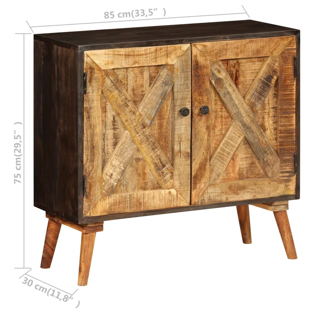 Credenza-Buffet-Armadio da cucina in Legno Massello di Mango 85x30x75 cm 670917